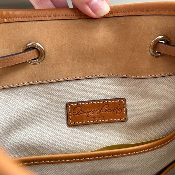 Dooney & Bourke Hydrangea Monogram Collection Drawstring Bag Black - Picture 9 of 16